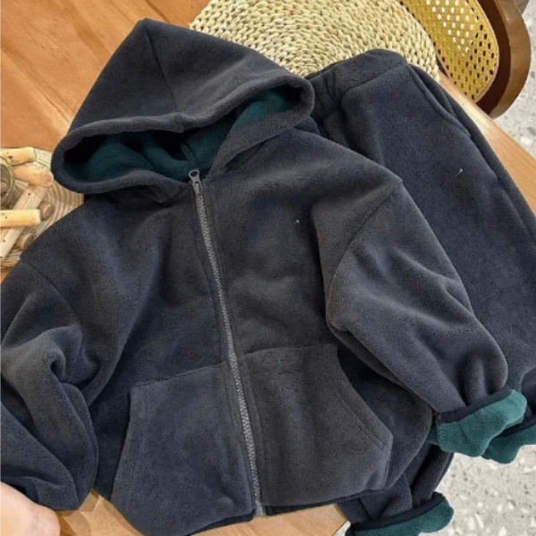 Fashion Luxury Designer Children Boys Clothing Sets 2pcs Hoodie Jacket Autumn Winter Girl Clothes Set Warm Boy Suit Top Coat Pants Kids outdoor Velv