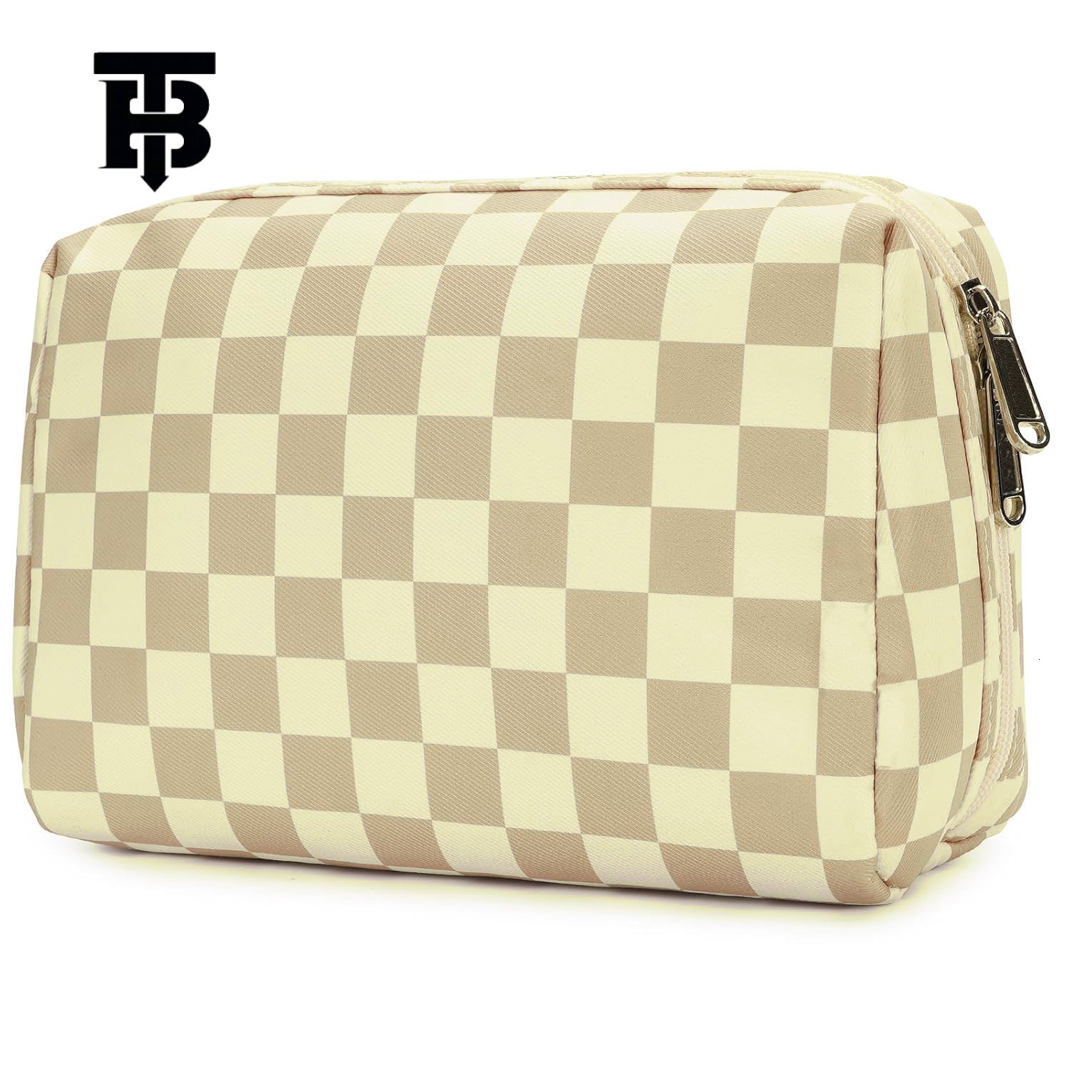 TB BHULAMTE Free Shipping New Designer Women's Bag 2025 Checkered Makeup Bag Waterproof Large Capacity Portable Makeup Storage Washbag