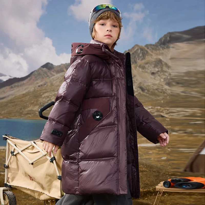 OLEKID 2025 Boys Winter Down Jacket 80 White Duck Down Thick Warm Teen Boy Jacket 614 Years Kids Boy Parkas Outerwear Coat X250920