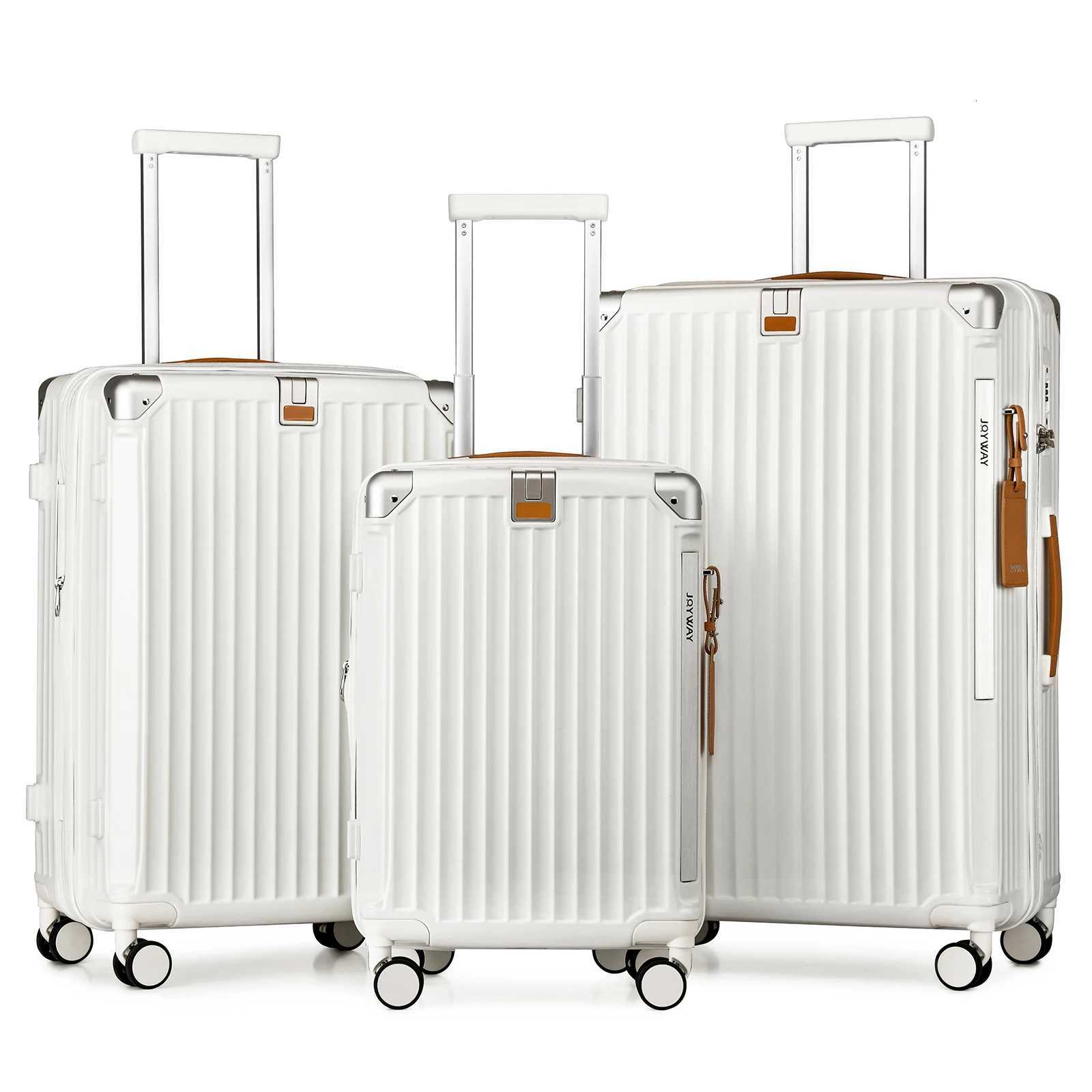 Joyway Luggage Sets 3 Piece Expandable Suitcase with Smart Cup Holder and USB Port Hardside Carry On Checked with TSA Lock W250920-image-1076022160