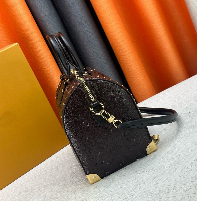 Luxurious designer Luxury Fashion Leather Women Handbags 2025 New Trendy Shoulder Messenger Bag Small Portable Boston Bags