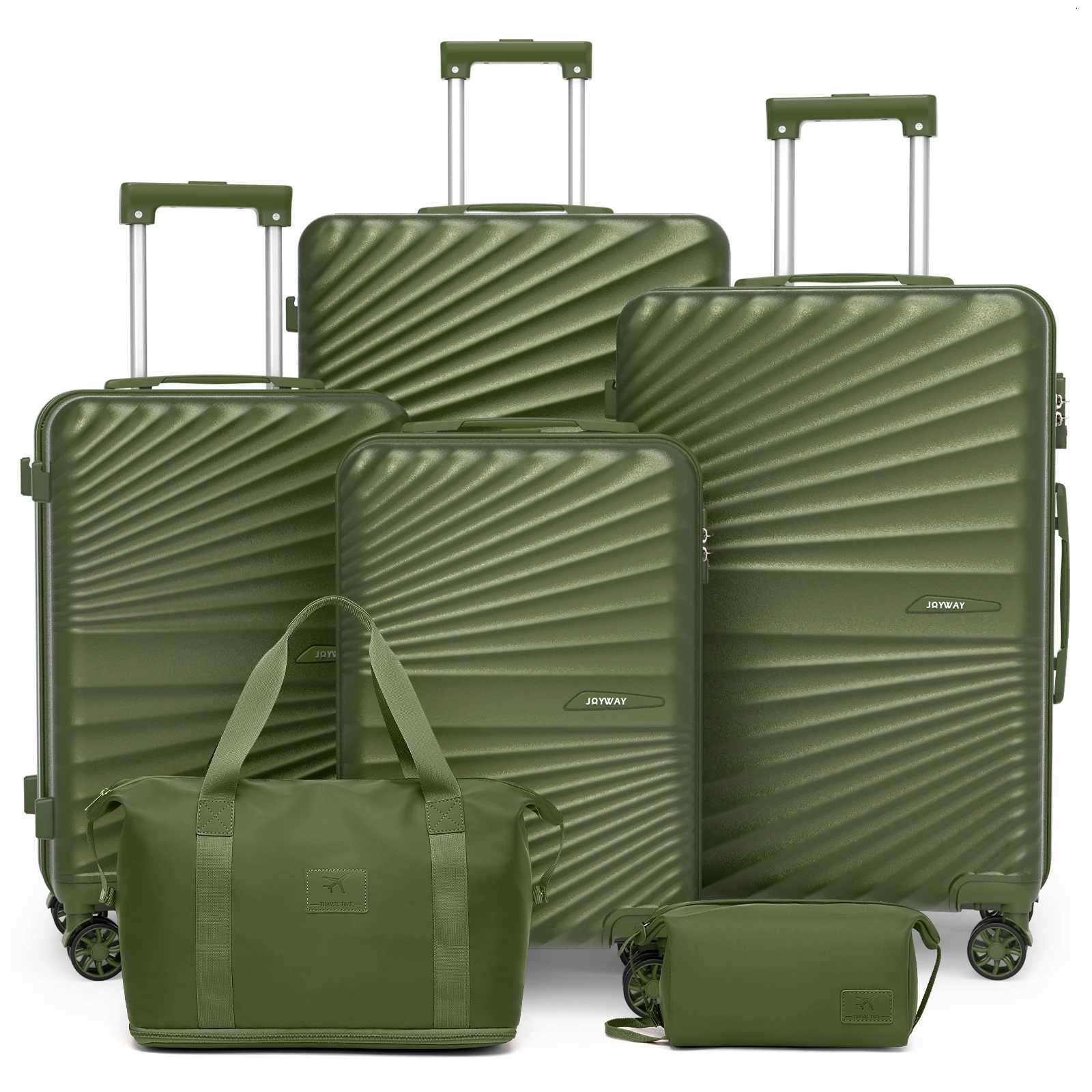 Joyway 6Piece Travel Luggage Set Lightweight Durable Suitcase TSA Lock Spinner Wheels W250920-image-1076022907