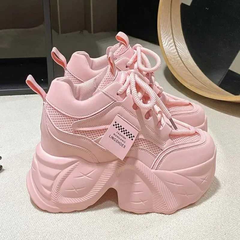 11 cm Nuove donne traspirabili autunnali scarpe casual di moda con i tacchi alti zeppe da donna con scarpe da ginnastica delle scarpe da ginnastica
