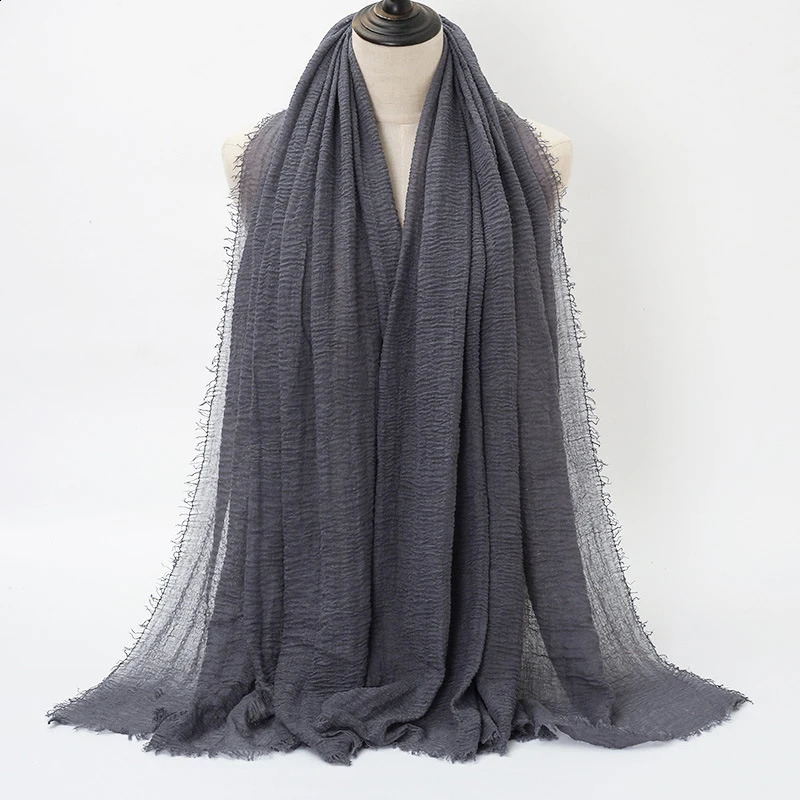 Summer Cotton Linen Scarf For Women Lady Solid Color Thin Scarves Soft Shawl Foulard Viscose Spring Female Wrap Shawls 250920