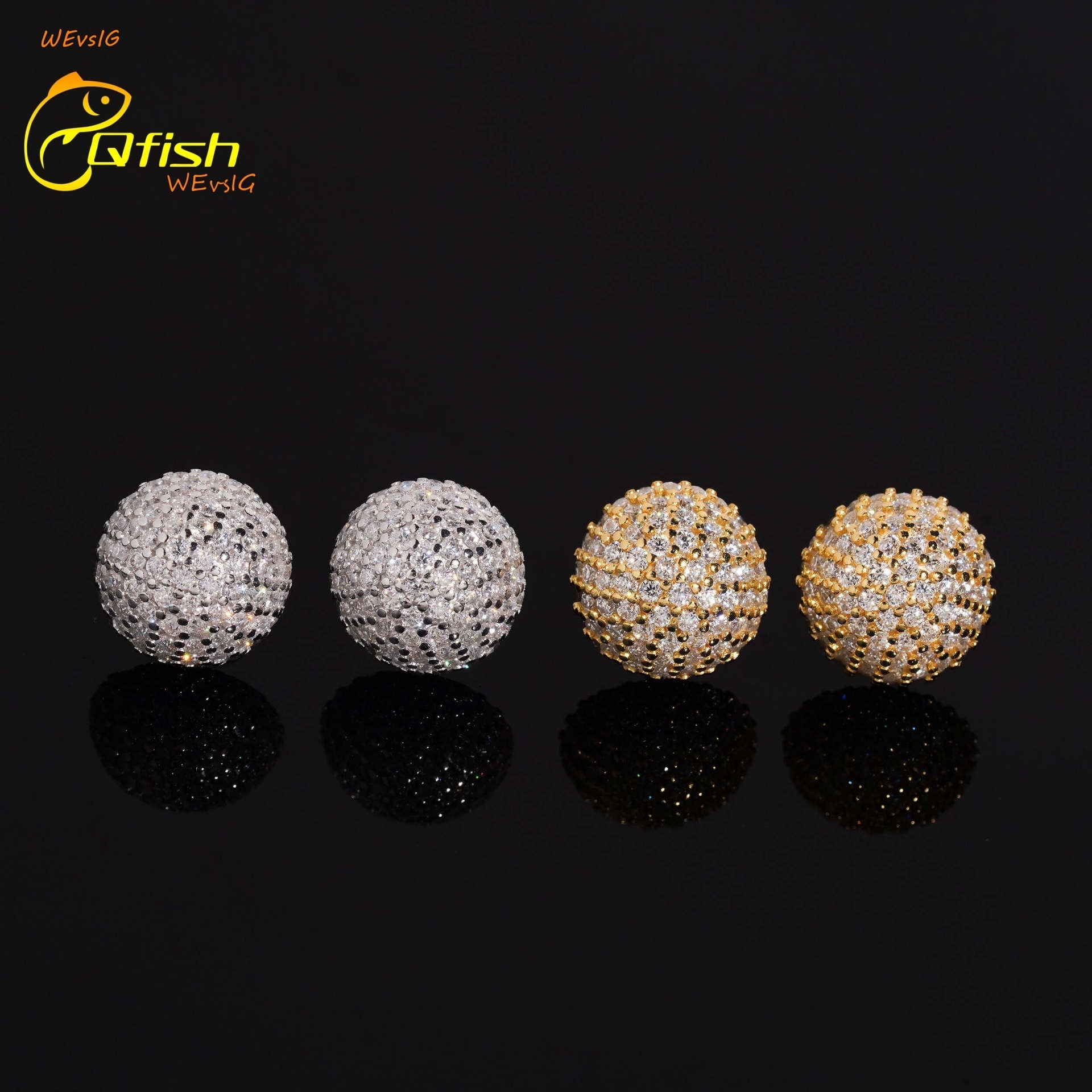 Boule d'oreille à bille hip hop 10 mm Pass Diamond Tester 925 Boucles d'oreilles Moisanite Silver Sis Back Iced Out Stud Oreads