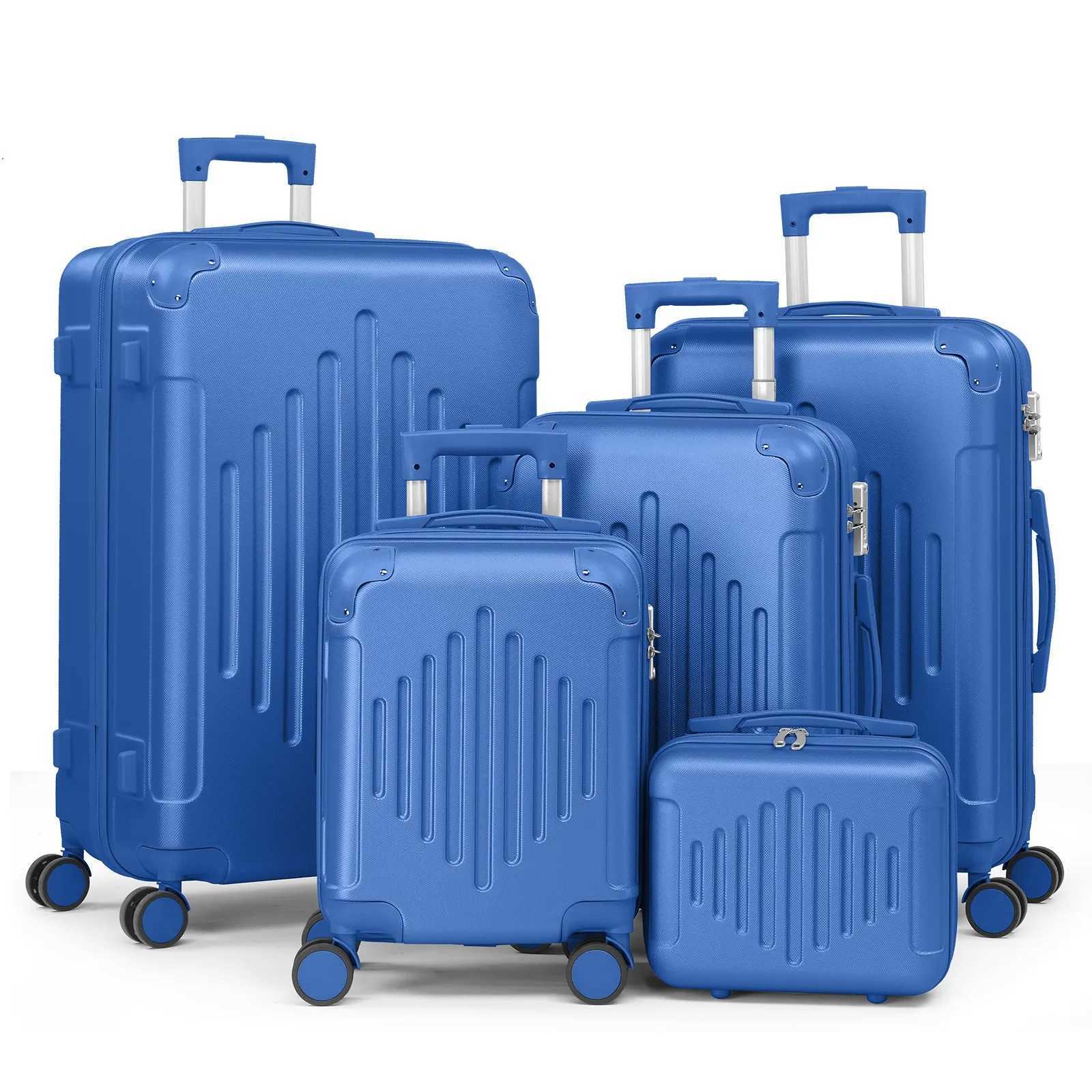 5Piece ABS Luggage Set Lightweight Durable Travel Luggage for College Business W250920-image-1076034197