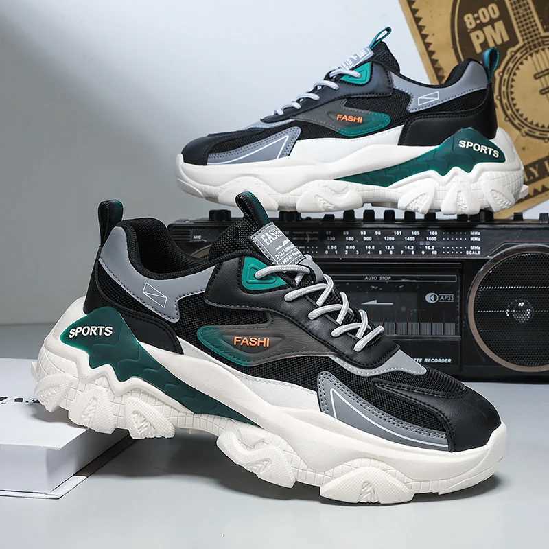Trainers Trendy Sport Dad Shoes New Men Platform Sneakers Fashion Mesh Breathable Lace Up Chunky Shockabsorbing Shoes W250920
