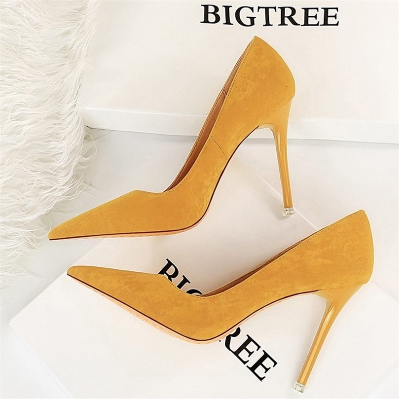 BIGTREE Shoes Suede Women Pumps 2025 High Heels Fashion Sexy Party Shoes Stiletto Ladies Shoes Women Heels Plus Size 42 43250920
