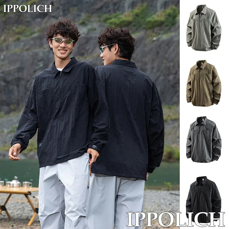 Unisex Long Tshirt Sport Running Outdoor Waterproof Quick Dry Halfzip TShirt Hiking Cargo Longsleeved Autumn 250920