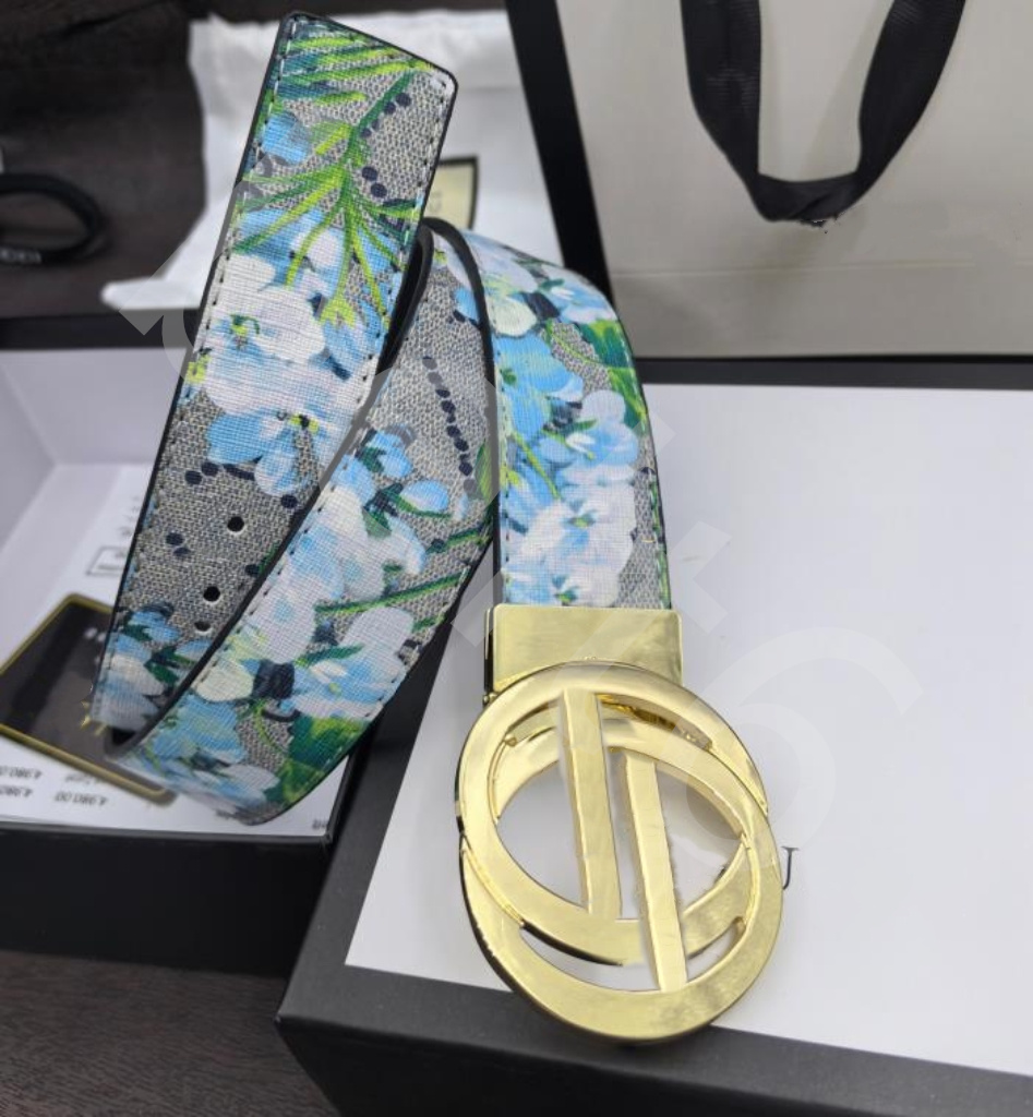 2026 Luxury designer Belt Fashion Genuine Leather men Belts For mens Letter Double Big gold classical 4 colors 100-125CM size with box