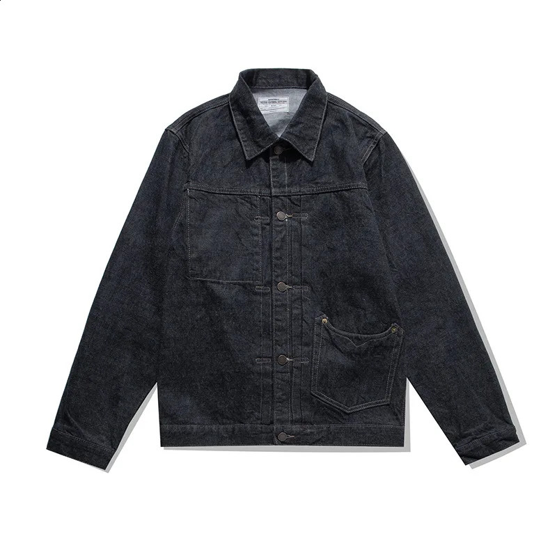 100 Cotton American Vintage Amekaji 15oz Heavyweight Raw Selvedge Denim Jacket with Checkered Panel for Men Autumn Raw OKONKWO 250920