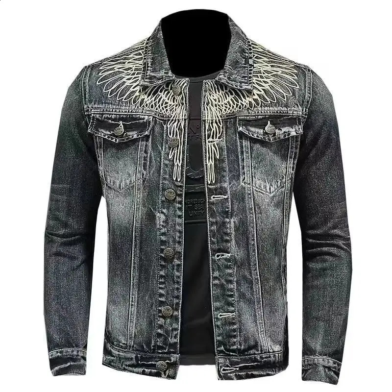 Vestes en jean rembourrées de haute qualité Man Chauffle Bouton Corée Vêtements Elatic LXURY MÉTIER COWBOY lavé pour hommes 250920