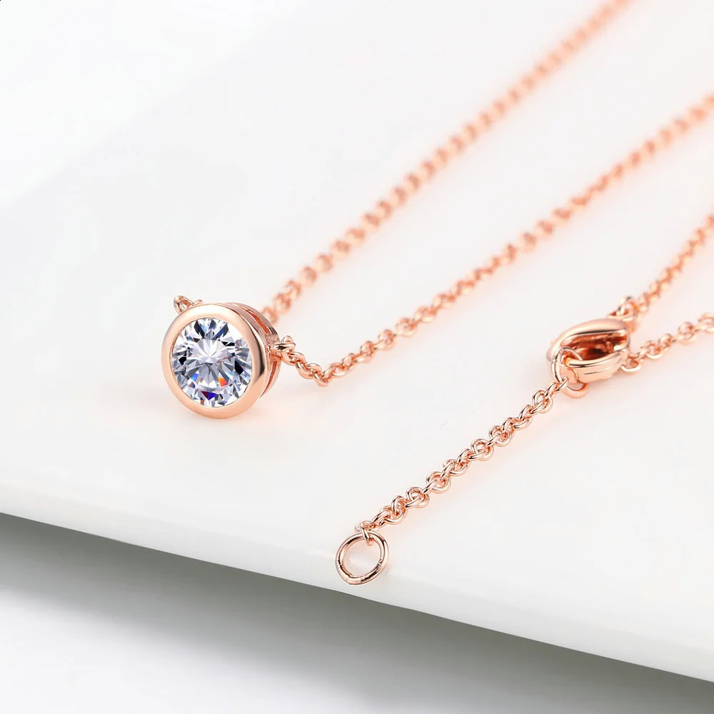 ZHOUYANG Necklace For Women Simple Style Cubic Zirconia Pendant Necklace Rose Gold Color Fashion Jewelry Brithday Gift ZYN388 250920