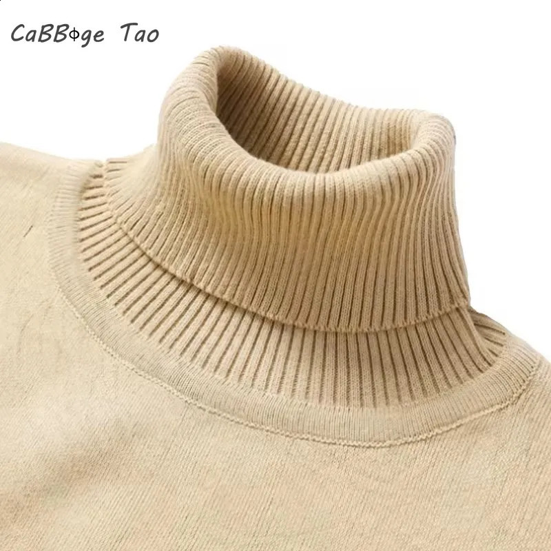 Pull d'automne et hiver haut coule de cou slim.
