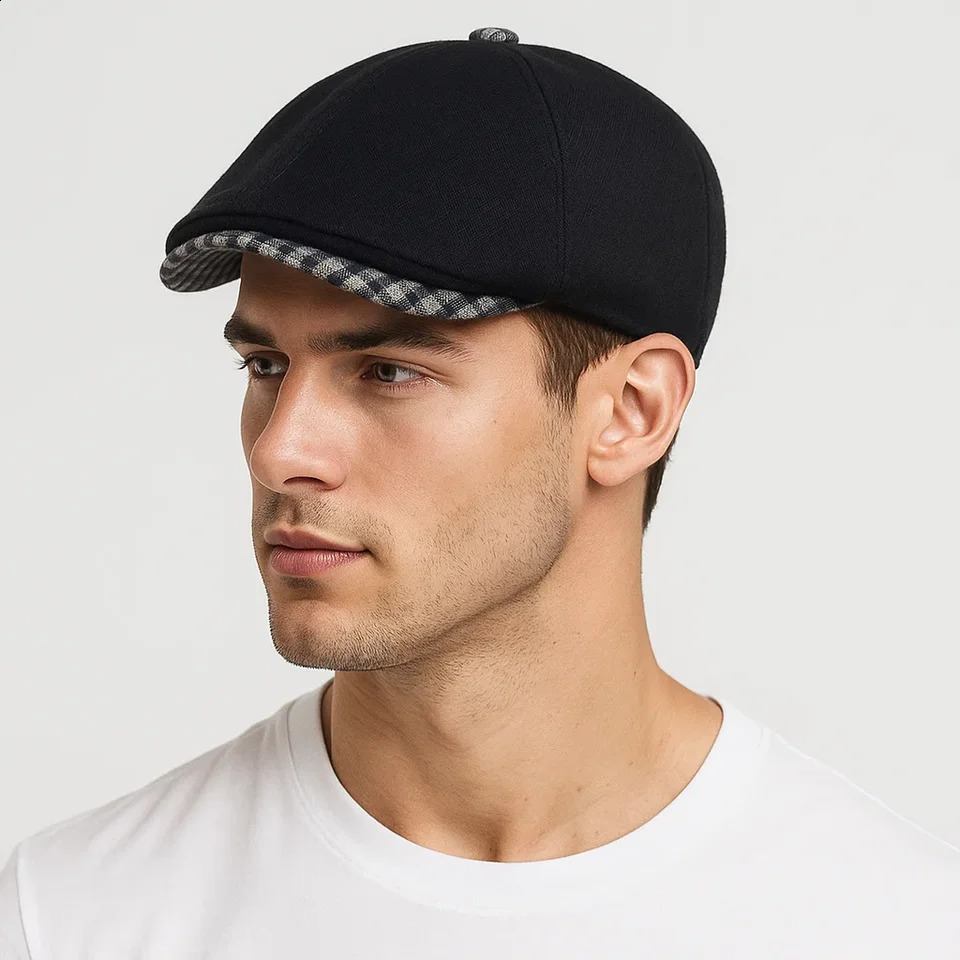 sboy Cap Men Women Autumn Winter Thick Warm Vintage Casual Berets Flat Hat ed Adjustable 250920