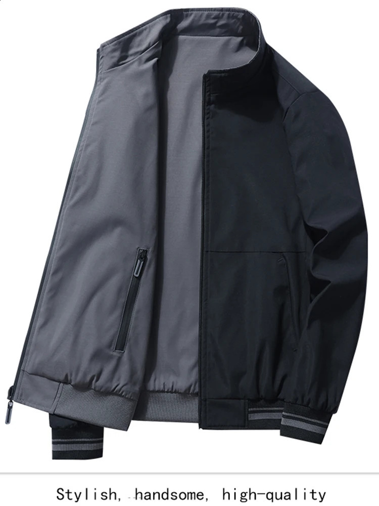 Hommes décontractés tendance mode double usure debout collier un bombardier de crosscountry extérieur à deux corseurs 250906