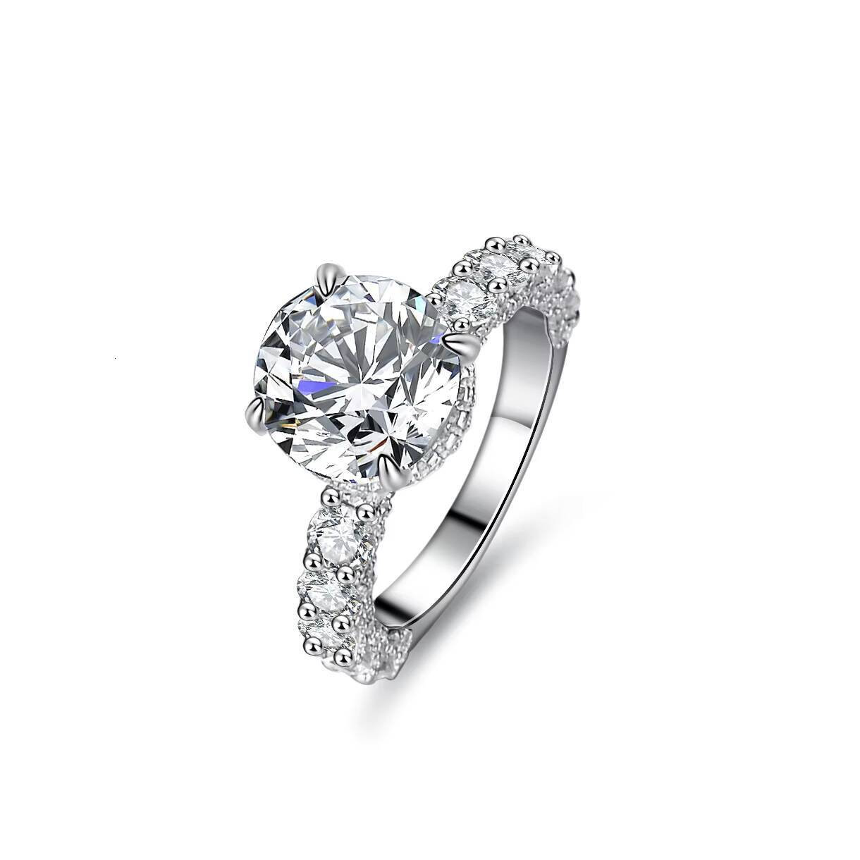 Factory Wholesale Oval Cut 3CT VVS1 GRA Moissanite Jewelry Fine S925 Sterling Silver Sparkly Engagement Promise Rings for Women