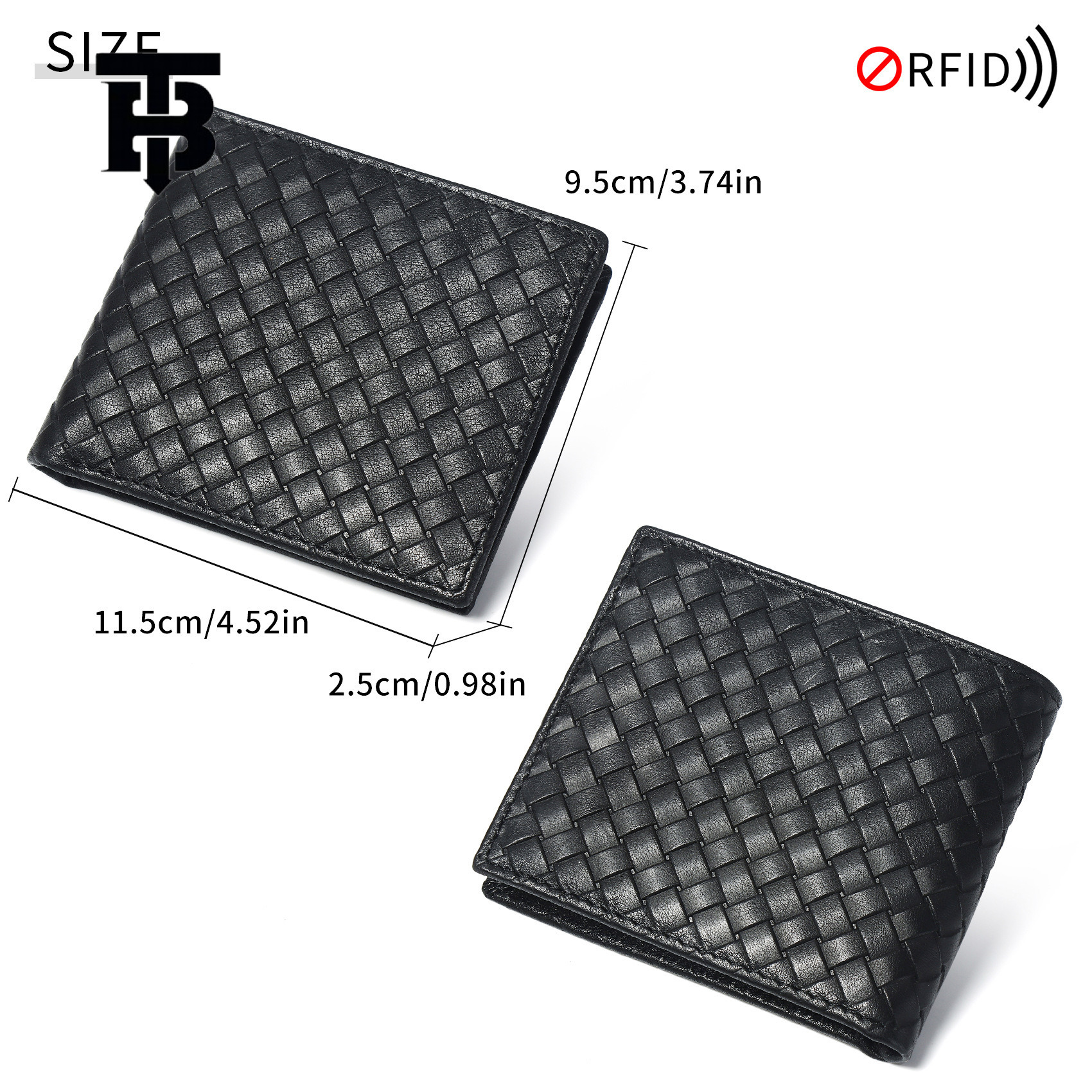 TB BHULAMTE Free Shipping New Designer Bag Men's Leather Short Wallet RFID Anti Magnetic Anti-theft Multi Card Slot Cowhide Woven Pattern Coin