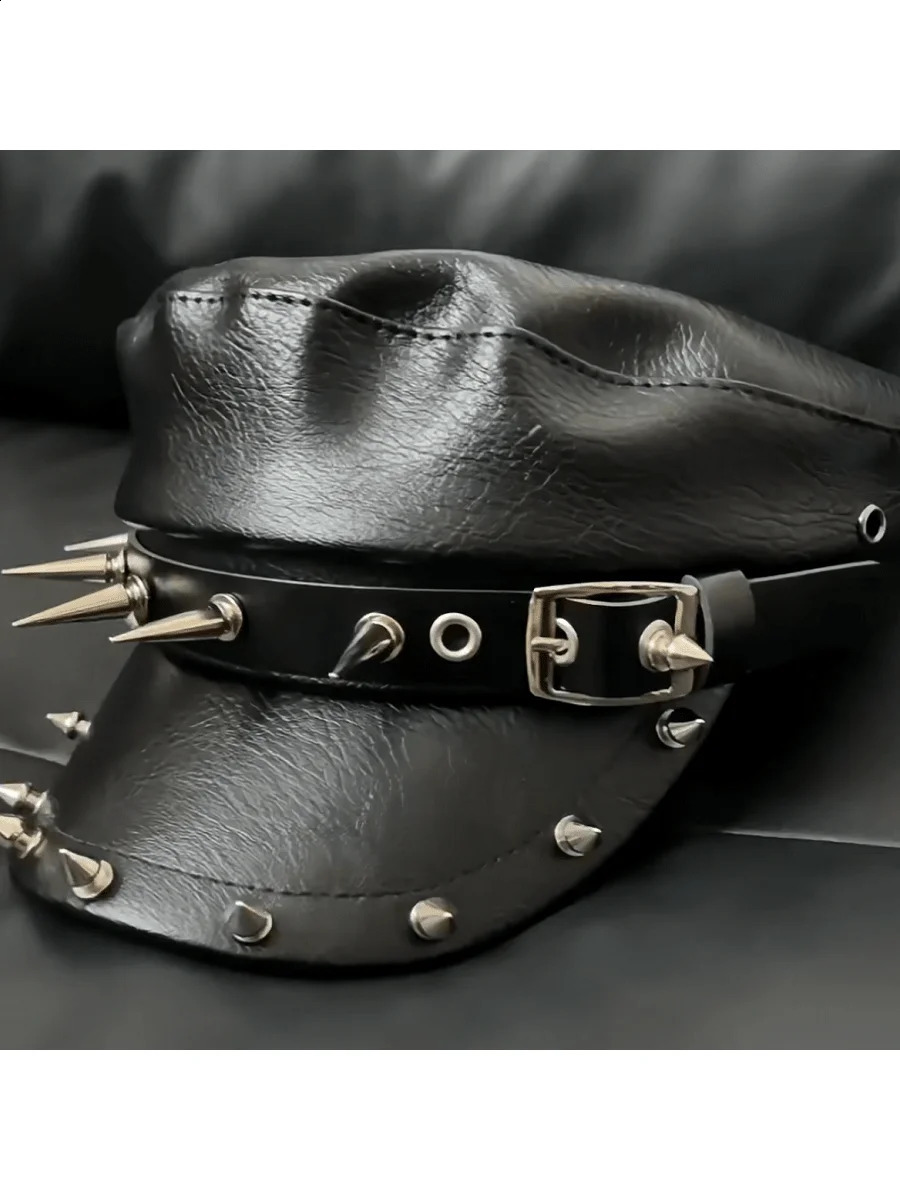 Trendy Non Mainstream Mens And Womens Hats With Rivets Adult Hiphop Street Dance Skull Hats Punk Style Sun Protection 250919