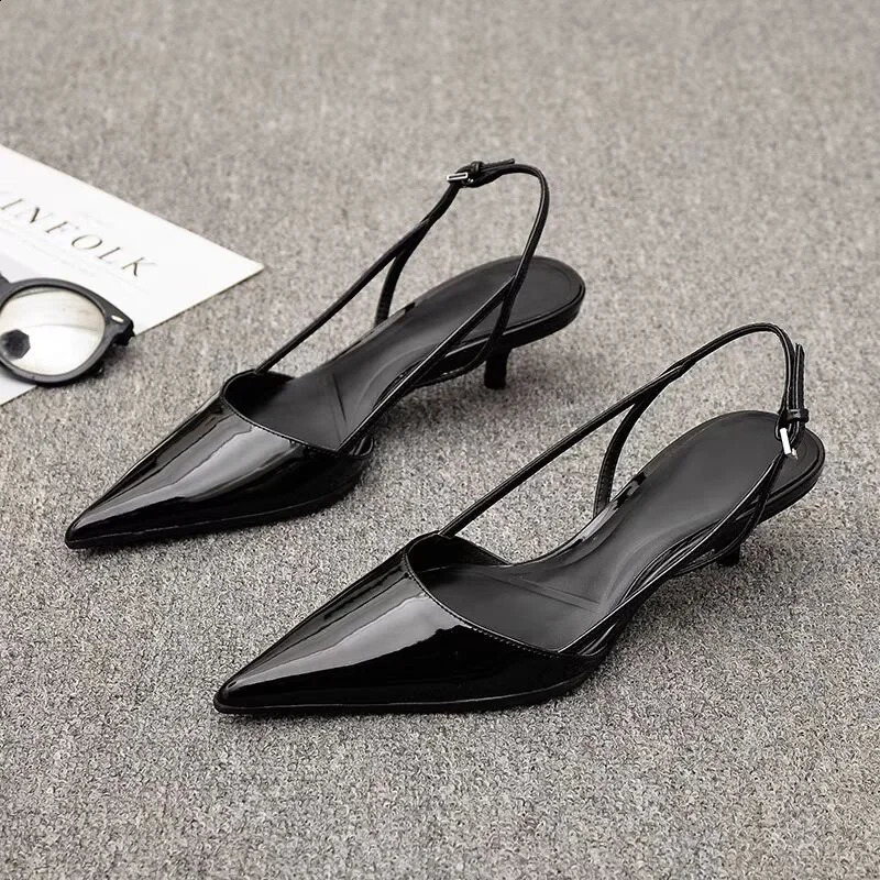 Women Pointed Toe Heels Shoes Sandals 2024 Dress Party Fashion Summer Slippers Walking Flip Flops Pumps Slides250920