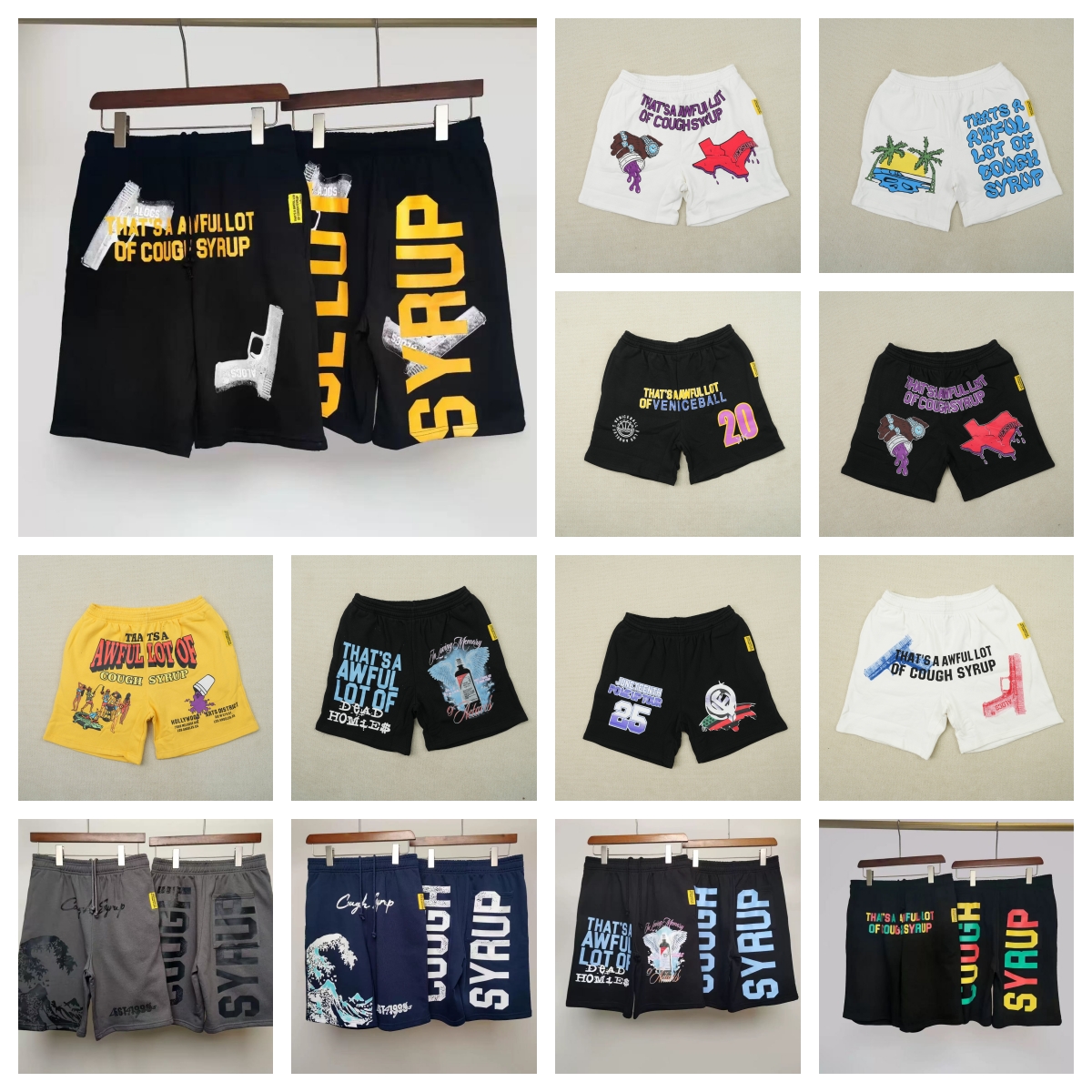 thats a awful lot of caugh syrup shorts High-quality caugh syrup shorts for men, designer shorts, casual loose shorts-image-924370997