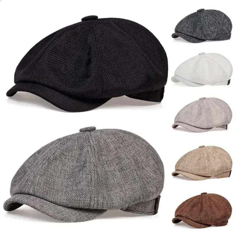 Retro sboy Caps Men British Painters Hats Spring and Summer Berets Herringbone Flat Cap Hip Hop 250920
