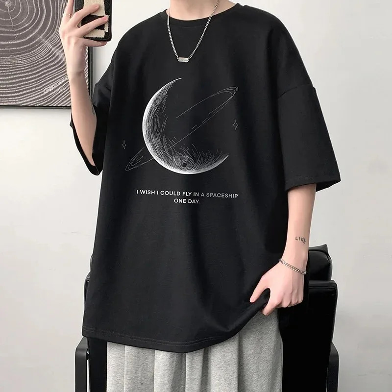 Mens Cotton Oversized Tshirt Loose Tops Tshirts For Clothing Breathable Casual Pattern Short Sleeve Tees Streetwear Recommend 250920