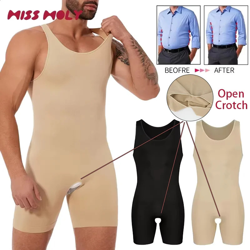Mens Sleeveless Full Body Shaper Slimming Compression Underwear Seamless Bodysuit Shapewear Tummy Control Undershirt Para Hombre 250920