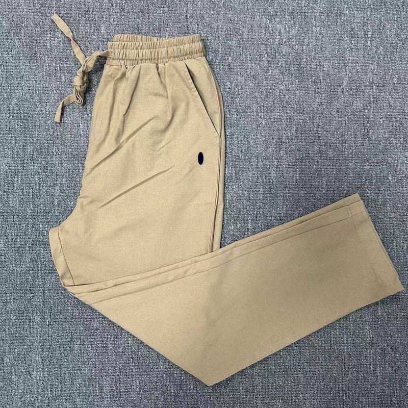 Men's Pants Cotton Linen Classic Pony Embroidered Designer Polo Pants Thin Fashion Sports Casual Mens Straight Leg Long Trousers S260804H2PP