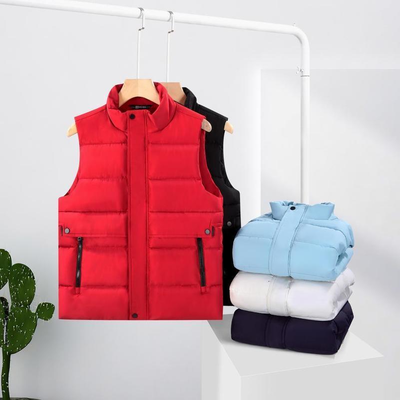 Hommes femmes vers le bas gilet sans manche veste veste hivernale tendance chaude extérieure sport haute qualité épaissie de poche à fermeture éc