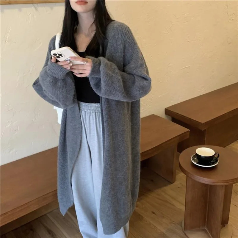 Women Chunky Knit Cardigan Long Loose Oversized Winter Fall Coat Thick Casual Sweater Outwear Fashion 250920