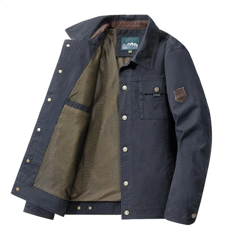Cotton Windbreaker Bomber Jacket Men Spring Autumn Coat Military Mens Tactics Jackets Man Cargo Casual Clothes 250906