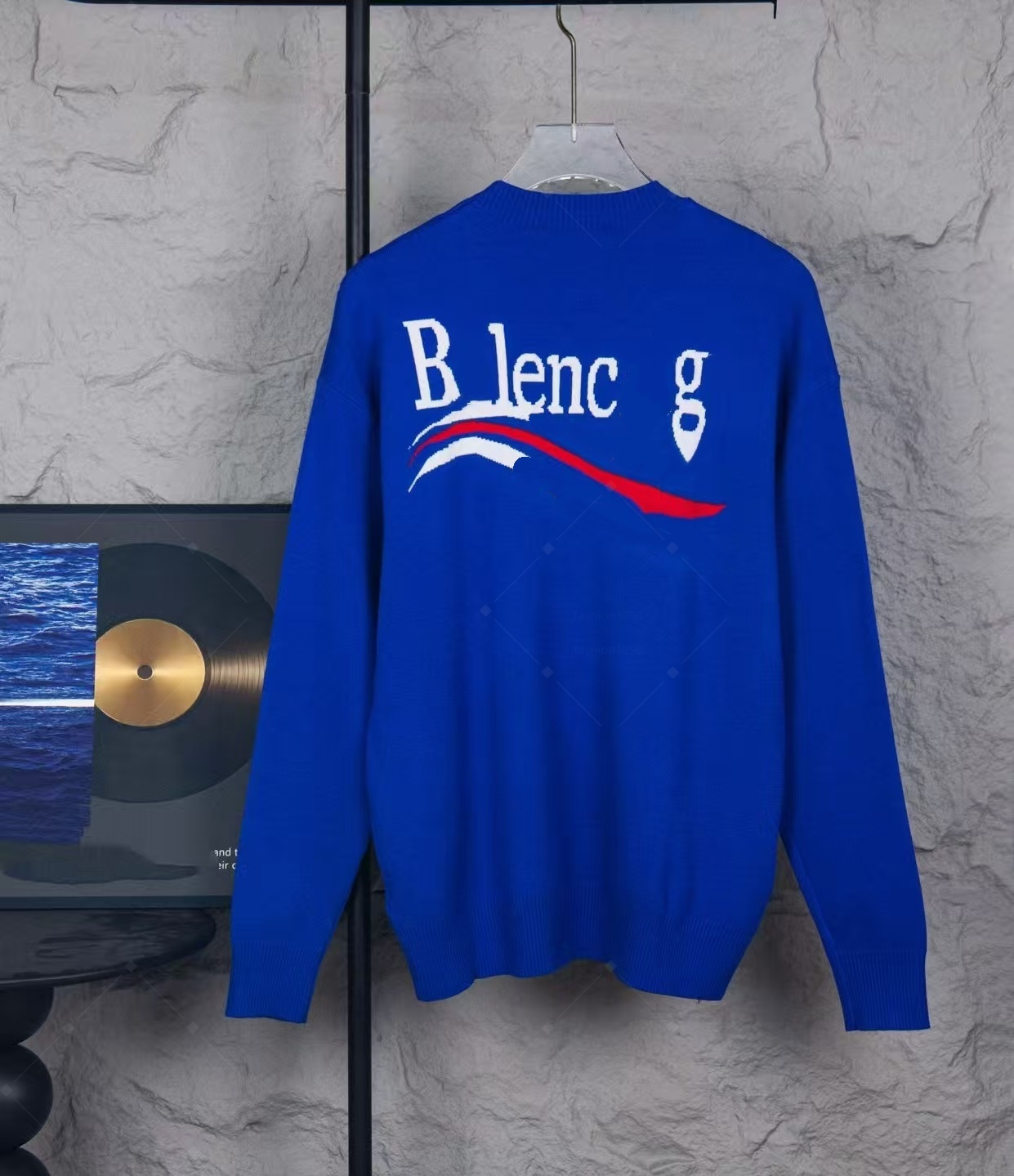 Designer Mens Sweater Womens Sweater Fashion Inlaid Jacquard Men's and Women's Couple Long Sleeve Knitted Sweater Round Neck Loose Trendy
