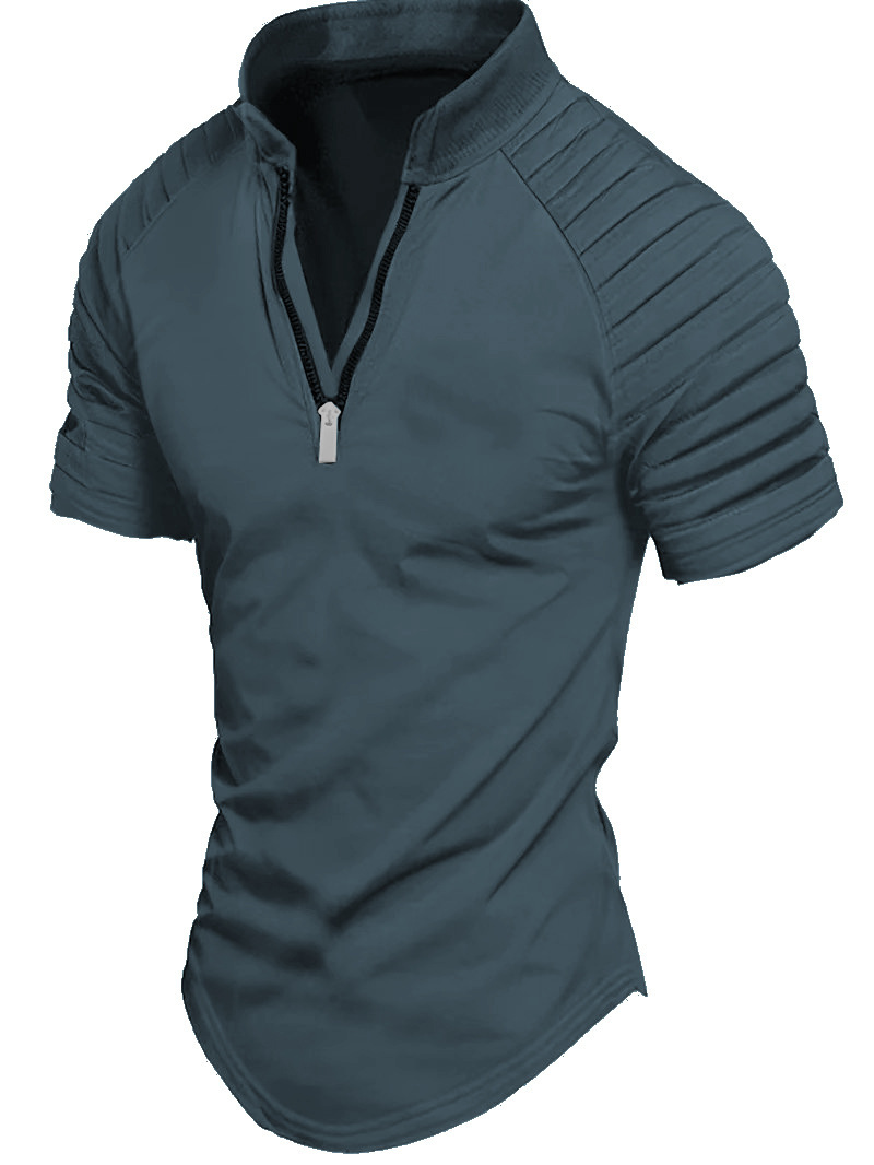 Pleats Pleated T-shirt Mens Top Loose Casual Summer High quality new style Tops Man S Shirt Luxurys Clothing Street Black Shorts Sleeve Clothes polo