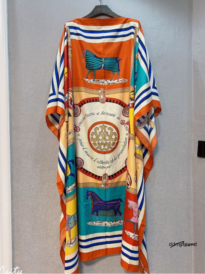 Ethnic Clothing Kuwait Fashion Blogger Recommend Printed Silk Kaftan Maxi Dresses Loose Summer Beach Bohemian Long Dress For Lady ddmyfriend