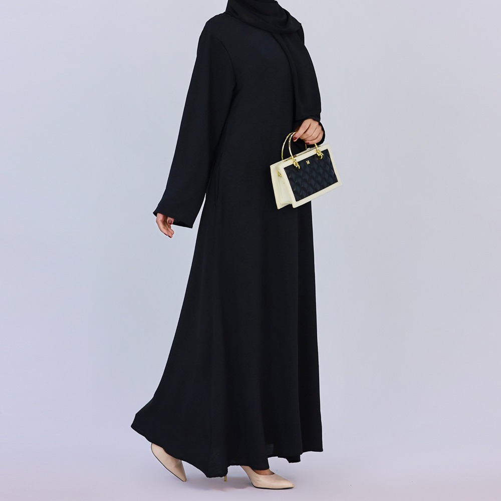 (792) New Solid Color Casual and Simple Mid-length Dress
