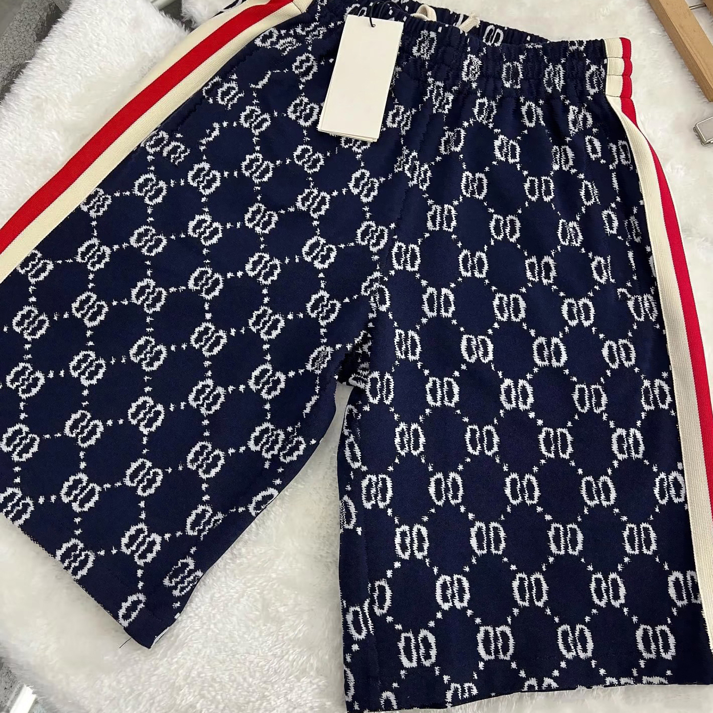 High quality designer men's shorts, fashionable classic jacquard letter shorts, pure cotton shorts, summer casual sports lace up shorts