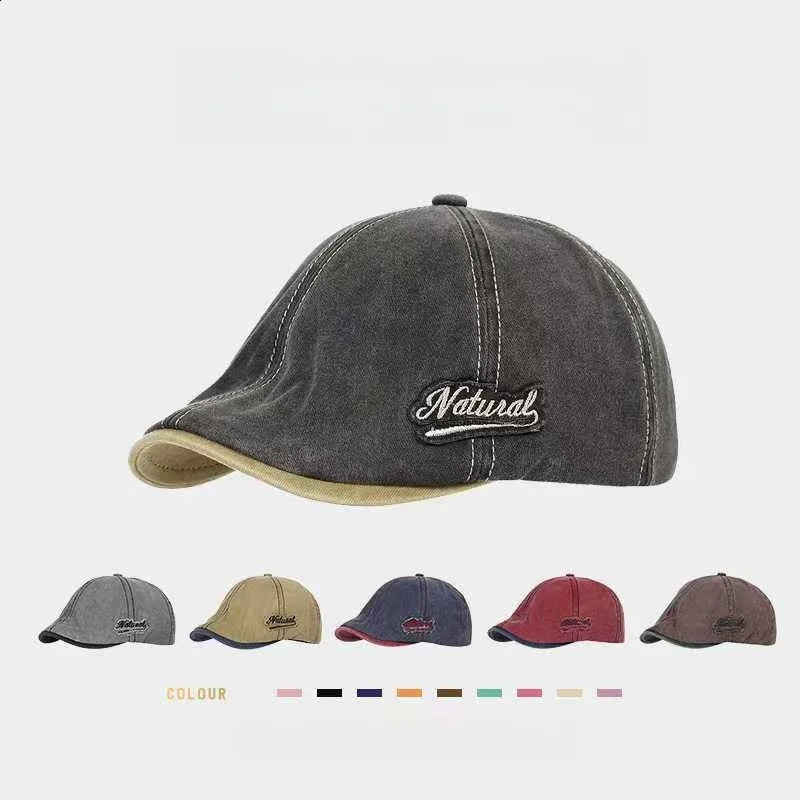 Summer Cotton sboy Caps For Men Hats Berets British Western Style Cap Classic Woman Vintage Adjustable Casual Linen Beret 250920
