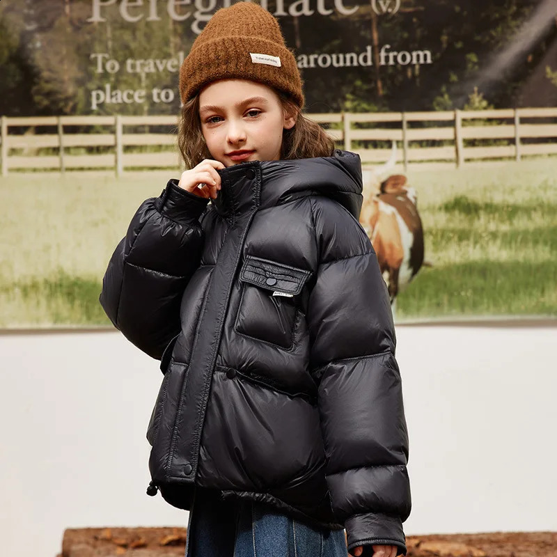 OLEKID 2025 Winter Down Jacket For Girl 90 White Duck Down Hooded Thick Warm Teenage Girl Outwear Coat 516 Years Kids Parkas 250920