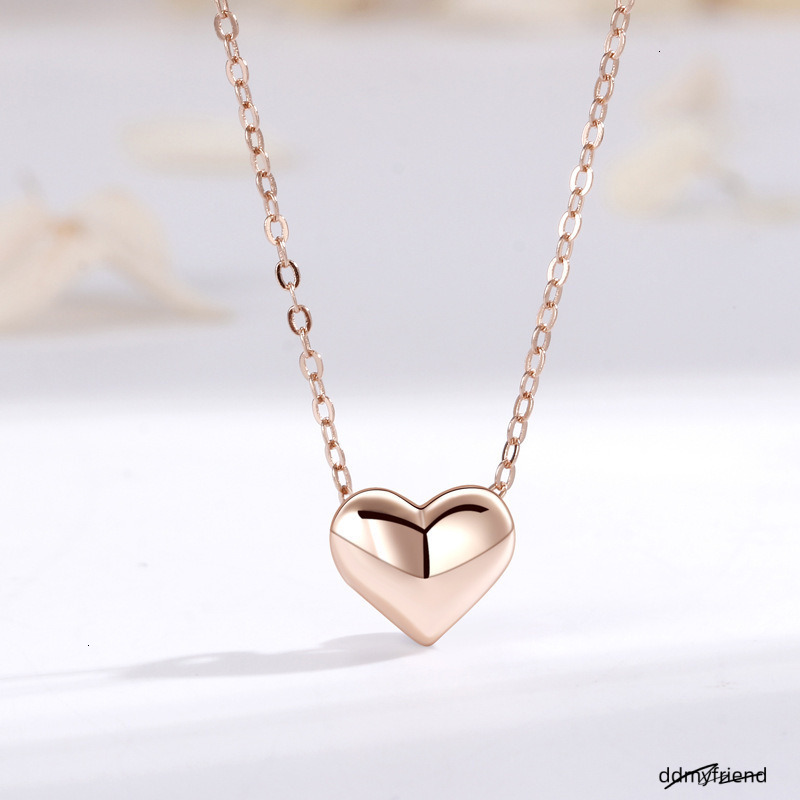 New Designer Women's S Sterling Sier Heart Necklace Is A Simple Personalized High End Collarbone Chain And Niche Design Pendant Jewelry For Wom
