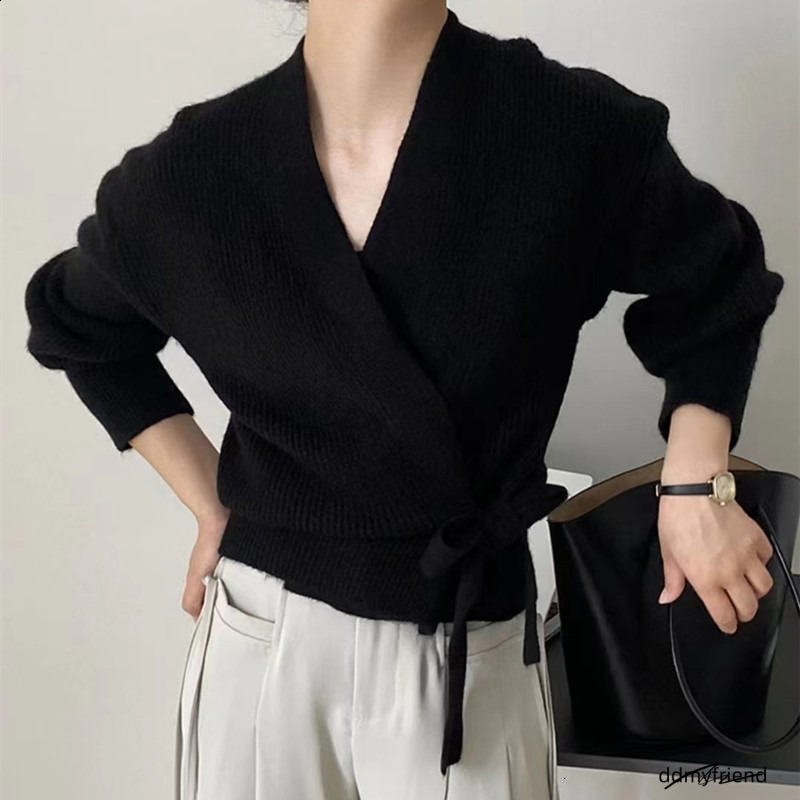 Irregular Cashmere Sweater For Women In Autumn And Winter High-End Button With Wool Cardigan Fashionable Knitted Ultra-Thin L065 241230 ddmyfriend d