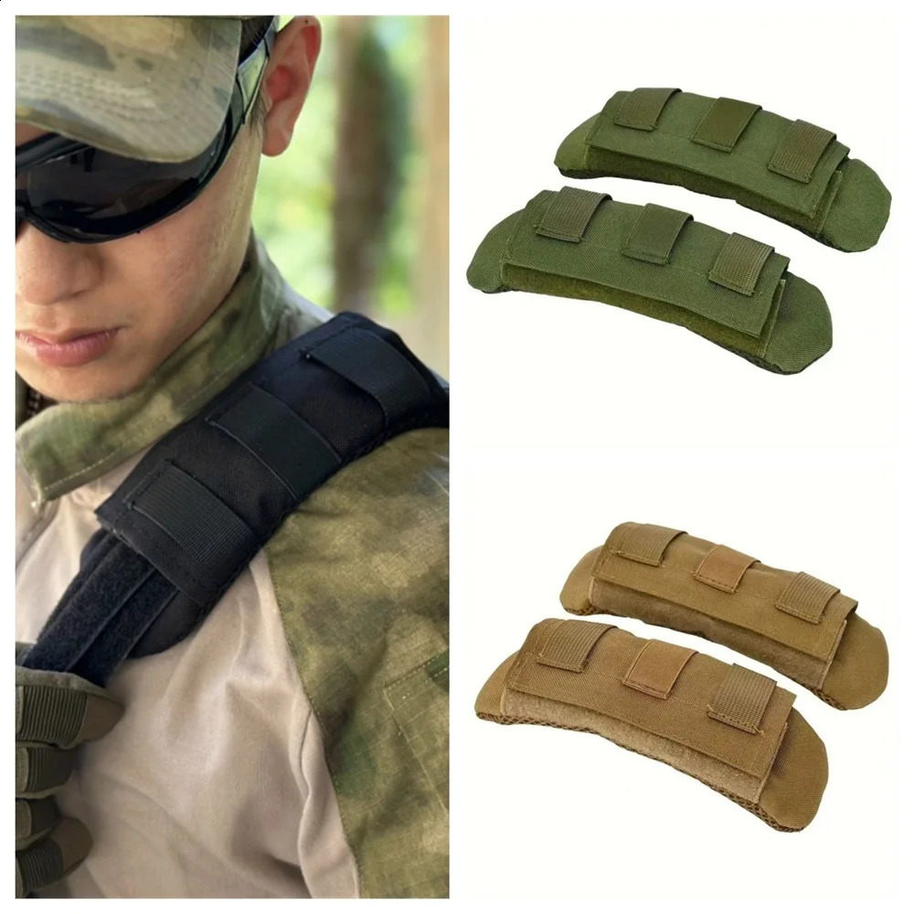 Padle à bandoulière de gilet tactique en plein air coussin en maille respirant épaule protéger les coussinets de randonnée accessoires de sac à d