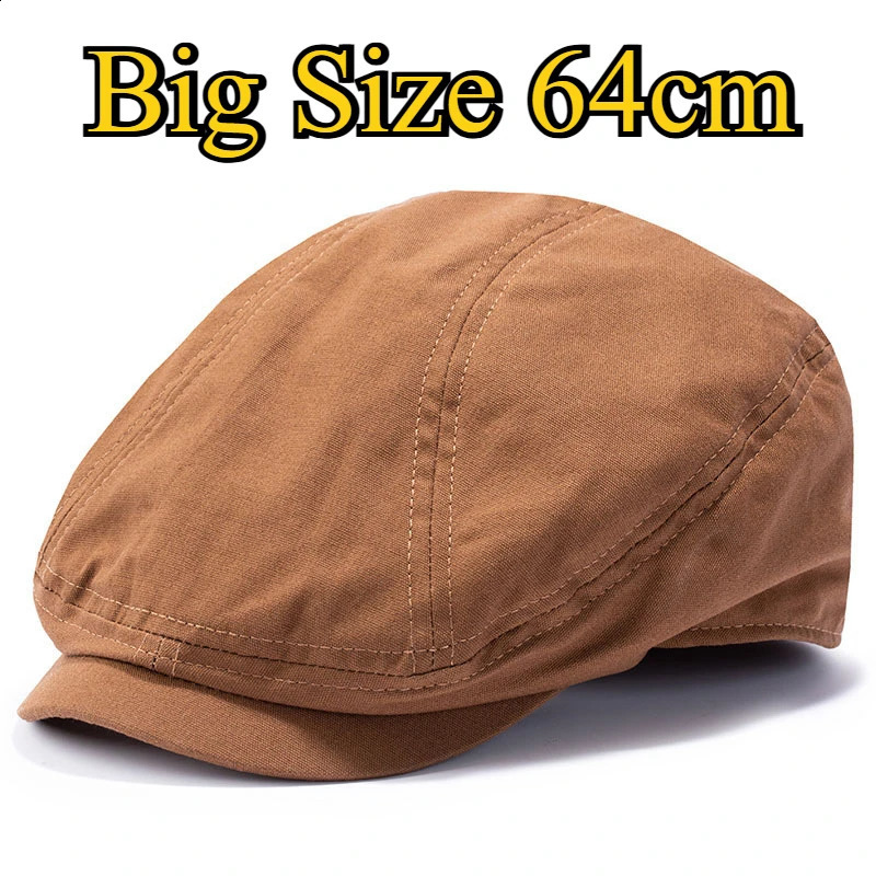Oversize sboy Hat for Big Head 64cm Men Cotton Beret Dad Flat Irish Caps sies Large Cabbie Women Fashion Octagonal Cap 250920
