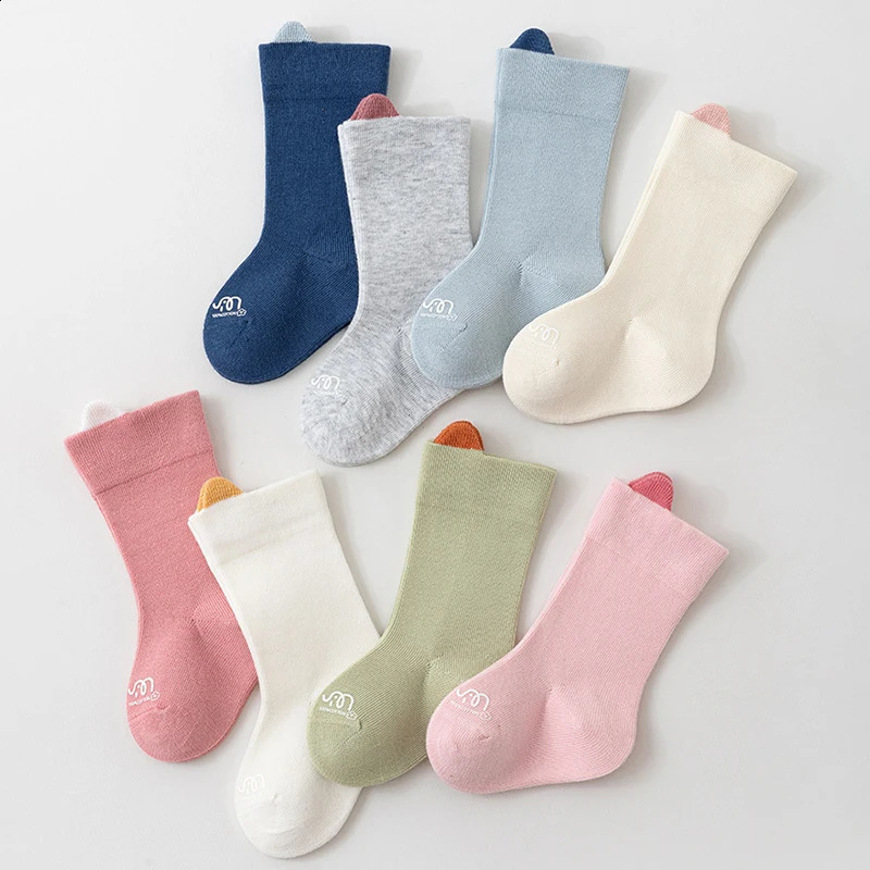 Kids Boys Girls Cotton Socks Knee High Rabbit Ear Infants Long Tube Childrens Leg Warmers Winter born Baby Stocking 250920BANJIA-image-1107951625