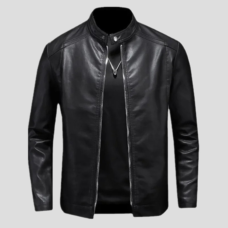 Leather Mens Jacket Spring and Autumn Casual Motorcycle Armored Jacket Black Motorcycle PU Leather Jacket Mens Clothing M5XL 250920