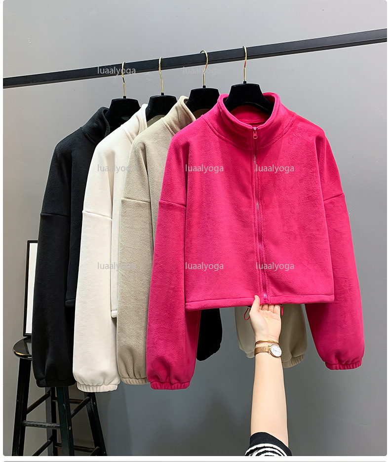Design Yoga Sweatshirt Fullzip Hoody à sweats à capuche extérieure Ollie Velvet épaississer les pulls de gym