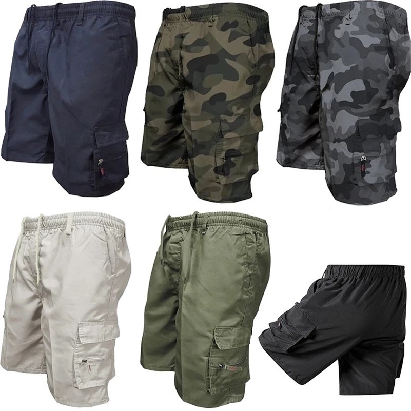 Mens Summer Tactical Cargo Shorts Military Inspired Fashionable Pockets Camouflage for Jogging Hiking Work yy250920