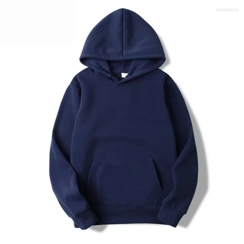Women's Hoodies 2025 Fashion Trend Unisex Long Sleeve Plug-In Pocket Hooded Sweater Solid Color Pullover