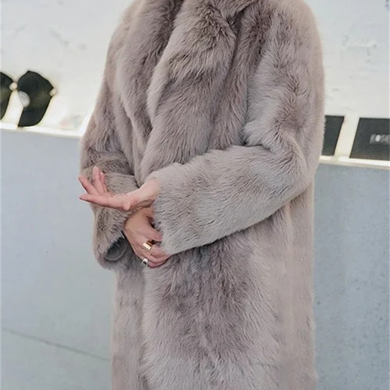 Thick Warm Jacket Autumn Winter Fur Coat Men Black Lapel Faux Fur Parkas Bontjas Mens Furry Shaggy Outerwear Windbreaker 250920