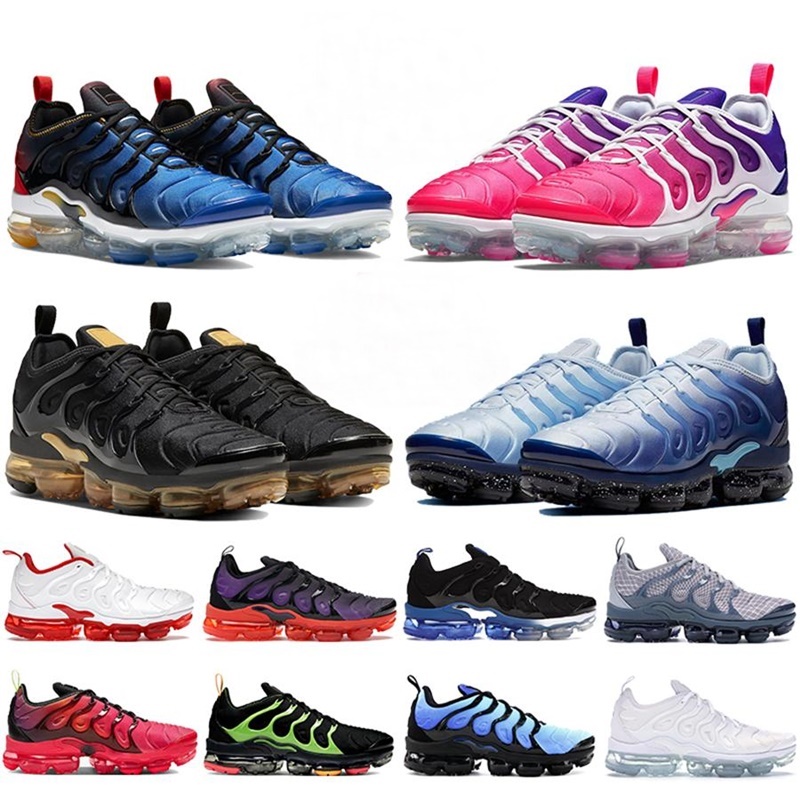 2025 Designer TN Plus TNS Chaussures de course Hommes Femmes Triple Blanc Black Black Blue Gradient TNSS Tennis Breathable Mens Trainers Outdoor